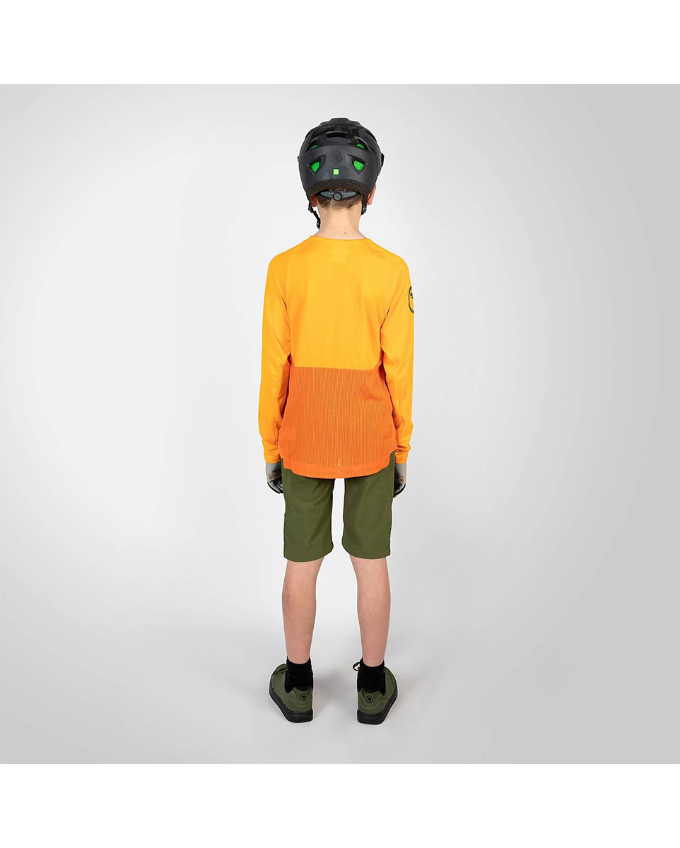 Maillot manches longues Enfant MT500 BURNER JR Orange